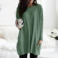 thumbnail image 2 of GigrtiJin Haut d'Automne 2024 pour Femmes Manches Longues Col Rond Grande Taille Chemises Légères Mode Tunique avec Poches, 2 of 6
