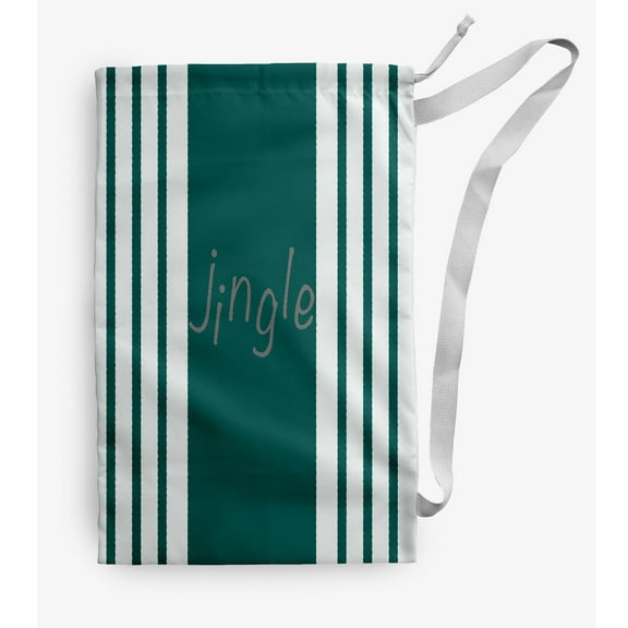 Simply Daisy Jingle on a Stripe 28 x 36 inch Teal Laundry Bag