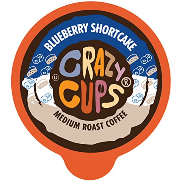 Crazy Cup Blueberry Coffee Pods, Single Serve Blueberry Shortcake
