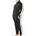 thumbnail image 4 of Juicy Trendz Unisex Adult Fleece Onesie, Hooded Jumpsuit Pajamas for Men & Women – Cozy Loungewear Black White, 4 of 6