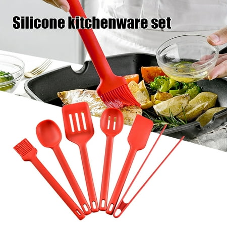 

Silicone Kitchen Utensils Set for Cooking Baking Non Stick Spatula Set with Hanging Hole Heat