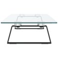 thumbnail image 3 of vidaXL Monitor Stand Black 80x20x8 cm Tempered Glass and Metal, 3 of 5