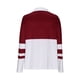 thumbnail image 5 of HongQid Women's Long Sleeve Shirts Color Block Zipper Lapel Tops Tunics Casual Fall Ladies Tees, 5 of 6