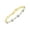 AQUAMARINE, variant on Yellow Gold Plated Silver Tennis Bracelet with 9 Beautiful 6X4MM Opal & Sparkling Diamonds - Birthstone Jewelry for Women - Adjustable to 7-8" - Friendship and Elegance in One