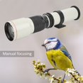 thumbnail image 4 of Teleobjetivo de vidrio óptico de enfoque manual teleobjetivo de 500 mm duradero para cámara de montaje de disparo de larga distancia paisaje natural al aire libre, 4 of 8