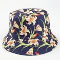 thumbnail image 4 of Odeerbi Hawaii Beach Hats for Men Women Bucket Hats for Sun Protection Summer 2025 Fashion Flower Outdoor Sun Hat Fisherman Hat Navy, 4 of 4