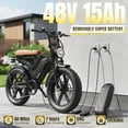 thumbnail image 2 of Electric Bike for Adults, 20"x4.0 Fat Tire E-Mountain Bike, 749W Motor, 48V 15Ah Battery, 27.9 MPH, 60 Miles Range, UL2849, 2 of 7