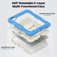 thumbnail image 3 of ELEHOLD Full Body Protective Case for iPad Pro 11 inch 2024,Heavy Duty 3-Layer Protection Case Built-in Screen Protector 360° Rotating Kickstand Handstrap Shoulder Strap Shockproof Cover,Blue, 3 of 8