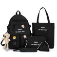 thumbnail image 2 of Mochila De Gran Capacidad De 5 Uds., Conjunto De Bolsa De Lápiz, Mochila Escolar Ligera Duradera De Lona, ​​bolsa De Viaje De Moda, 2 of 4
