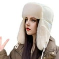 thumbnail image 5 of Women's Ear Flap Hunter Hat with Faux Fur, Cozy Winter Trapper Hat with Full Soft Lining for Cold Weather, 5 of 6