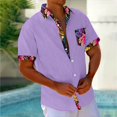 thumbnail image 2 of Hawaiian Shirt For Men, Men's Vintage Button Down Bowling Shirts Short Sleeve Summer Beach Shirt M, 2 of 5
