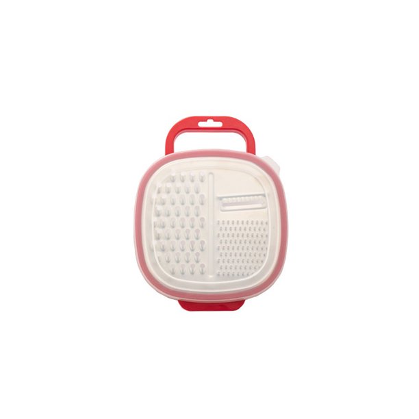 Ounissouiy Cortador 3 en 1 de acero inoxidable para verduras, frutas, patatas, rallador afilado, cortador duro Universal, trituradora de larga duración Cocina y Comedor Rojo Grande Ounissouiy HA078313-02
