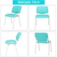 thumbnail image 4 of VINGLI Blue Waiting Room Chairs, 5-Pack PU Church Chairs Conference Room Chairs Stackable Chairs, Office Guest Chairs & Reception Chairs Stacking Chairs for Meeting, Office Lobby, Simple&Space-Saving, 4 of 9