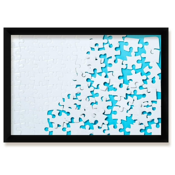 Huang zhong wen Puzzle Frame, Black, 21.25x15