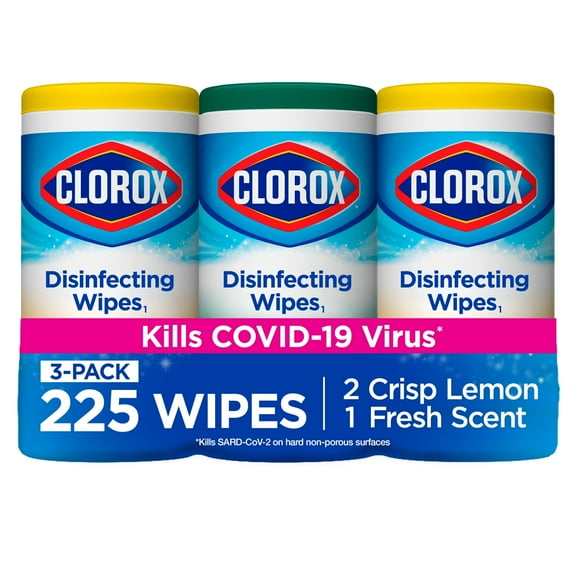 Clorox 75-Count Crisp Lemon/Fresh Scent Disinfecting Wet Wipes (3-Pack)x2
