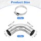thumbnail image 2 of Conector de Manguera Sanitaria 1-1/2" Barbed x 1-1/2" Barbed Codo 90 Grados Acero Inoxidable 304 con 2 Abrazaderas, 2 of 7