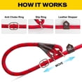 thumbnail image 4 of Slip Lead Fida Durable de 1,8 m x 1,3 cm para perros grandes y medianos, color rojo, 4 of 7