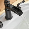 thumbnail image 3 of BWE Waterfall 8-16 Inch 3 Holes Two Handle Oil Rubbed Bronze Widespread Commercial Bathroom Sink Faucet, 3 of 8
