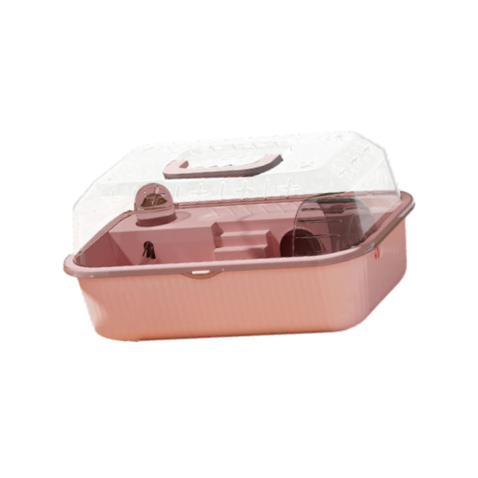 balikha Small Animal Cage, Hamster Living Space, Portable Ventilation, Water Bottle, Pet Exercise, Playhouse, Pet Transport Box for Mouse Mice