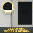 thumbnail image 6 of Faith 1-Gang Decorator Screwless Wall Plates Child Safe Outlet Covers, 4.68"H x 2.93" L, Fits GFCI, USB Receptacle, Dimmers, and Lighting Controls, ETL Listed, Black, 8-Pack, 6 of 9