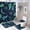Boho Flower 2, variant on Bathroom Rugs Sets 4 Piece with Shower Curtain, Boho Flower Pattern Printed on Bathroom Rug and Shower Curtain Sets, Great for Master Bath Beach House Modern Home, 72 x 72 inches