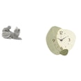 thumbnail image 1 of Estatua de gato, figura de escritorio, reloj de pared, silencioso, de resina nórdica, decorativo, adorno moderno, adecuado para estantería de oficina,, 1 of 8