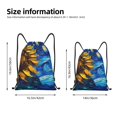 thumbnail image 2 of Gaeub Sunflower Starry Night Vibes Drawstring Backpack Bag Sport Gym Sackpack Heavy Duty String Backpack for Men Women-Medium, 2 of 6