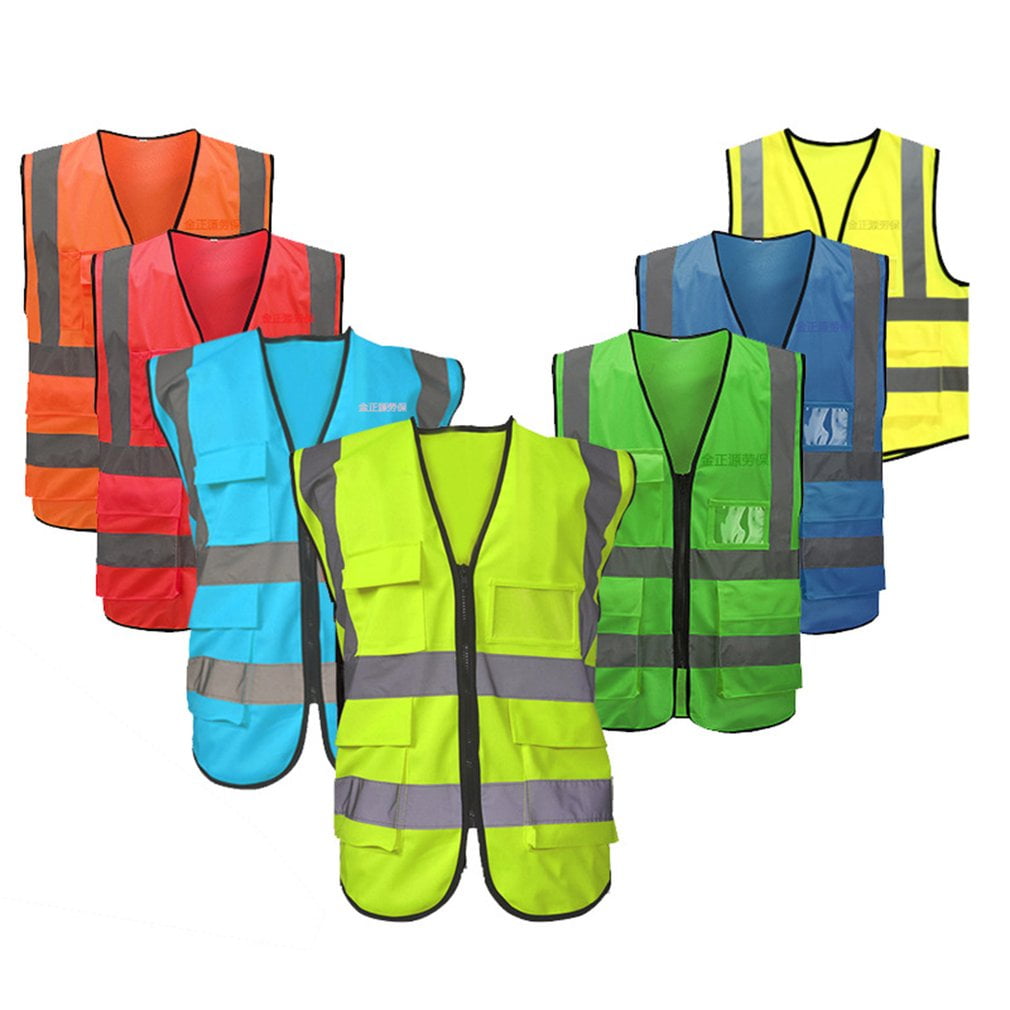 Multipocket Reflective Vest Riding Traffic Vest Safety Railway Coal