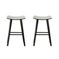 thumbnail image 2 of LuXeo Luna 29 in. Black Legs - White Seat (Set of 2), 2 of 13