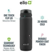 Ello Cooper Stainless Steel Water Bottle with Straw and Carry Handle, 22oz LILAC