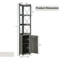 thumbnail image 3 of Costway 6-Tier Corner Bookshelf with 5-Level Adjustable Shelf & Anti-Tipping Kits Gray, 3 of 10