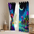 thumbnail image 3 of Feelyou Kids Magic Mushroom Black Out Curtains, Stars Moon Galaxy Curtains Pack of 2 (42x63 Each), Fairy Tale Style Bedroom Curtains, Living Room Curtains Decor, 3 of 6