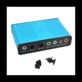 thumbnail image 5 of USB 6 Channel 5.1 / 7.1 Surround Tarjeta de Sonido Externa PC Laptop Desktop Tablet Audio Tarjeta Adaptadora óPtica (Azul), 5 of 5