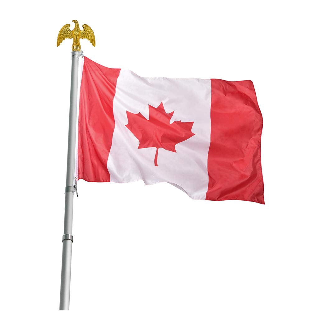 Yeshom 4x6 Durable Polyester Canadian Flag with Vivid Fade-Resistant Colors and Brass Grommets