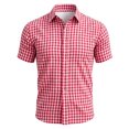 thumbnail image 4 of xfsWaSs Shirts For Men Casual Plaid Shirt Summer Short Sleeve Button Down Shirts Lightweight Breathable Everyday Tops Fashion Casual Blouses, 4 of 4