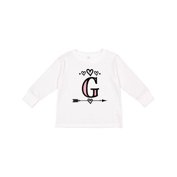 Inktastic Letter G Monogram Tribal Arrow Girls Long Sleeve Toddler T-Shirt