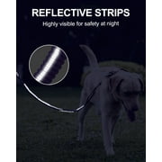 WAAYEEPAL Tactical Heavy-Duty Bungee Dog Leash with 2 Padded Handles and Car Seatbelt, 4-6 ft, Purple