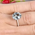 thumbnail image 4 of 1.75 Carat 8x6mm Oval Cut Aquamarine Engagement Ring on 10k Rose Gold, 4 of 5