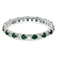 thumbnail image 3 of Auriga Fine Jewelry 14K White Gold Lab Grown Diamond VS/SI GH & Cr Emerald Eternity Band for Women Size 8, 3 of 6