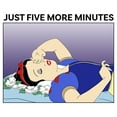 thumbnail image 2 of Men's Snow White and the Seven Dwarfs Just Five More Minutes Meme  Graphic T-Shirt, 2 of 5