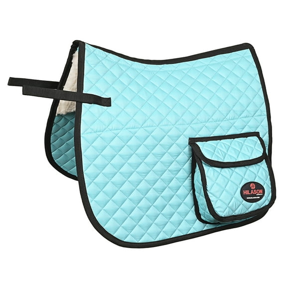 HILASON Western Horse Luxury Quilted Saddle Pads With Pockets