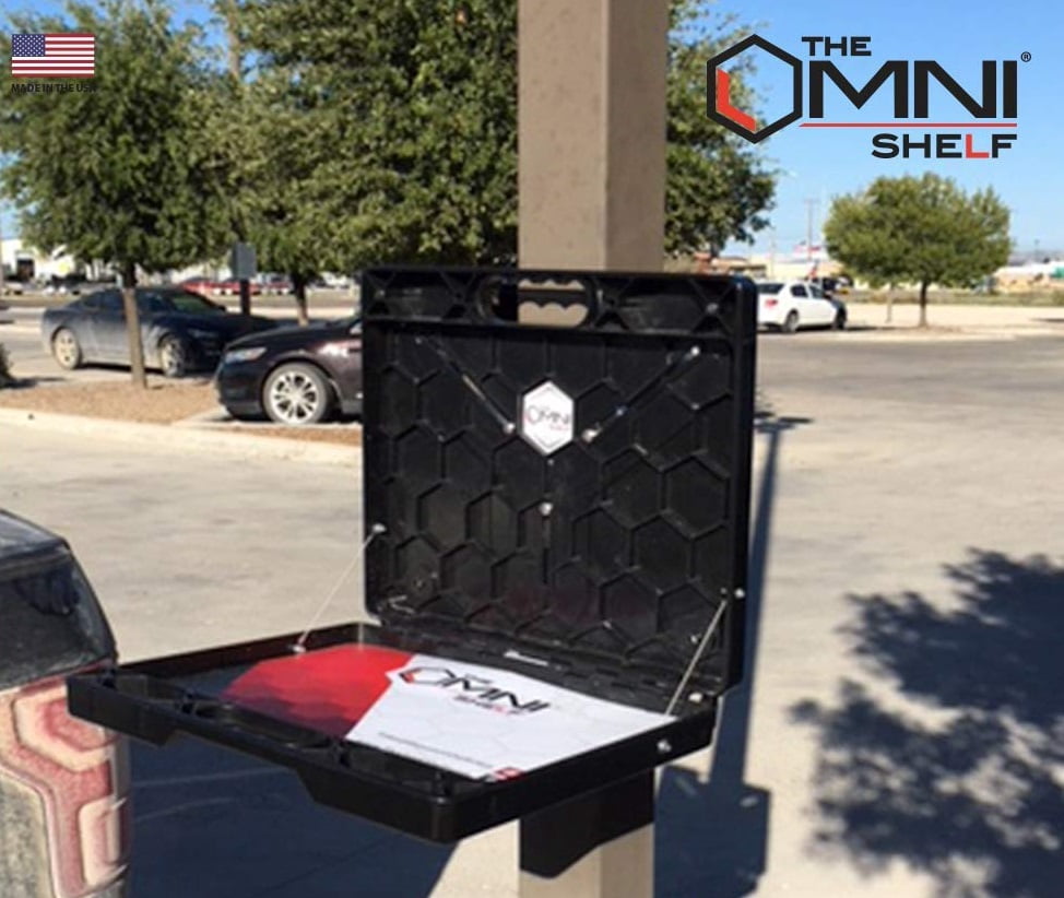 The Omni Shelf - New - Magnetic Toolbox Utility Shelf - 40 lb. Capacity- Hands Free Portable Workstation - Perfect for Numerous Occupations