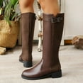 thumbnail image 4 of ATENAR Womens Boots,Knee High Boots Women,Cowboy Boots,Slip-Resistant,PU,Brown,36(US:5.5), 4 of 9