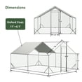 thumbnail image 6 of 10 x 13FT Large Metal Chicken Coop with Waterproof Cover, Walk-in Metal Poultry Cage Spire Shaped Chicken Coop Run, Chicken Run with Anti-UV Cover for Outdoor Backyard Farm, 6 of 9