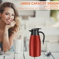 thumbnail image 2 of Thermal Coffee Carafe 2L Stainless Steel Vacuum Insulated Coffee Jug 20 to 24 Hours Large Capacity Thermal Water Flask for Home Office Camping, 2 of 10