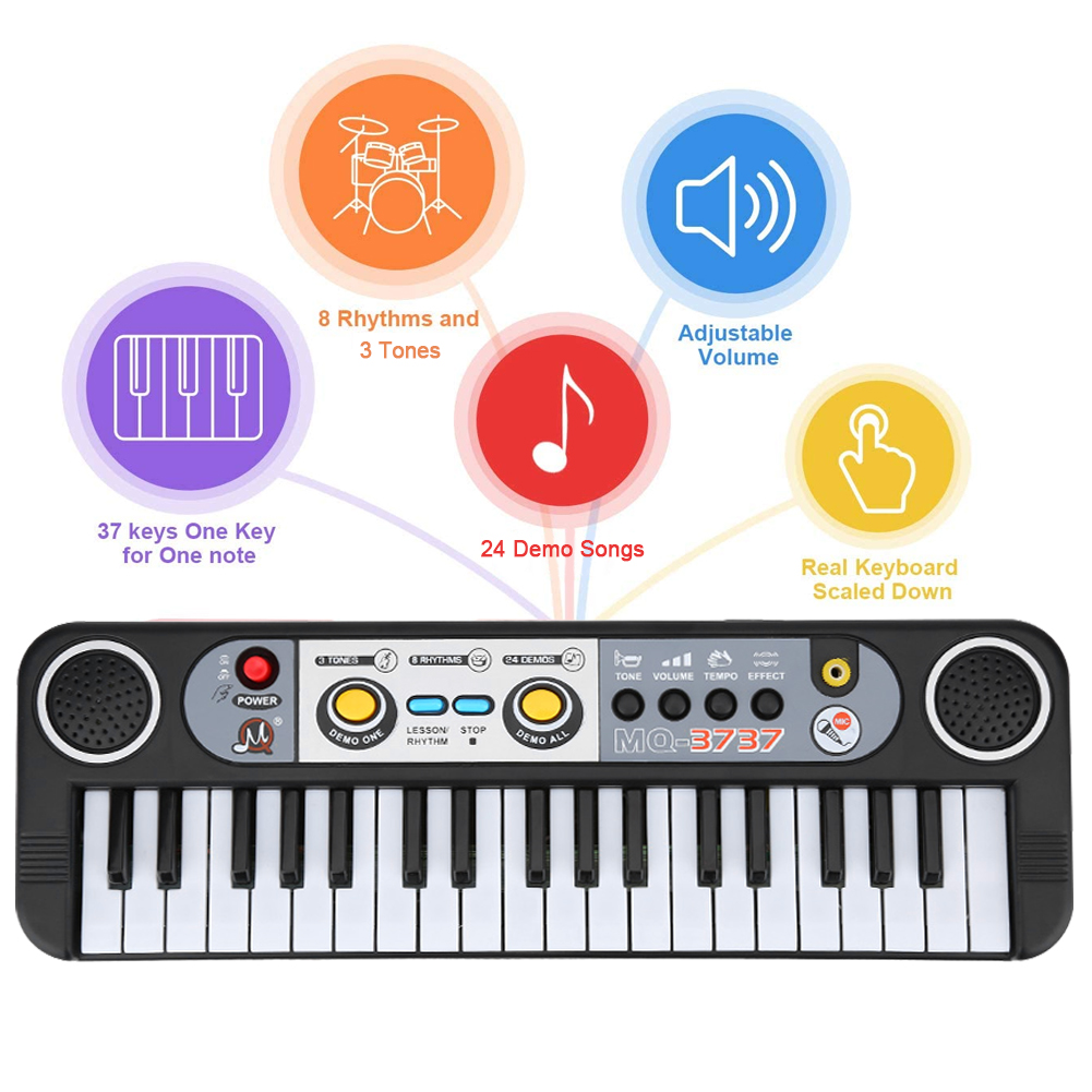 Fugacal Music Toy Electric Digital Piano 37Key Electric Digital Key