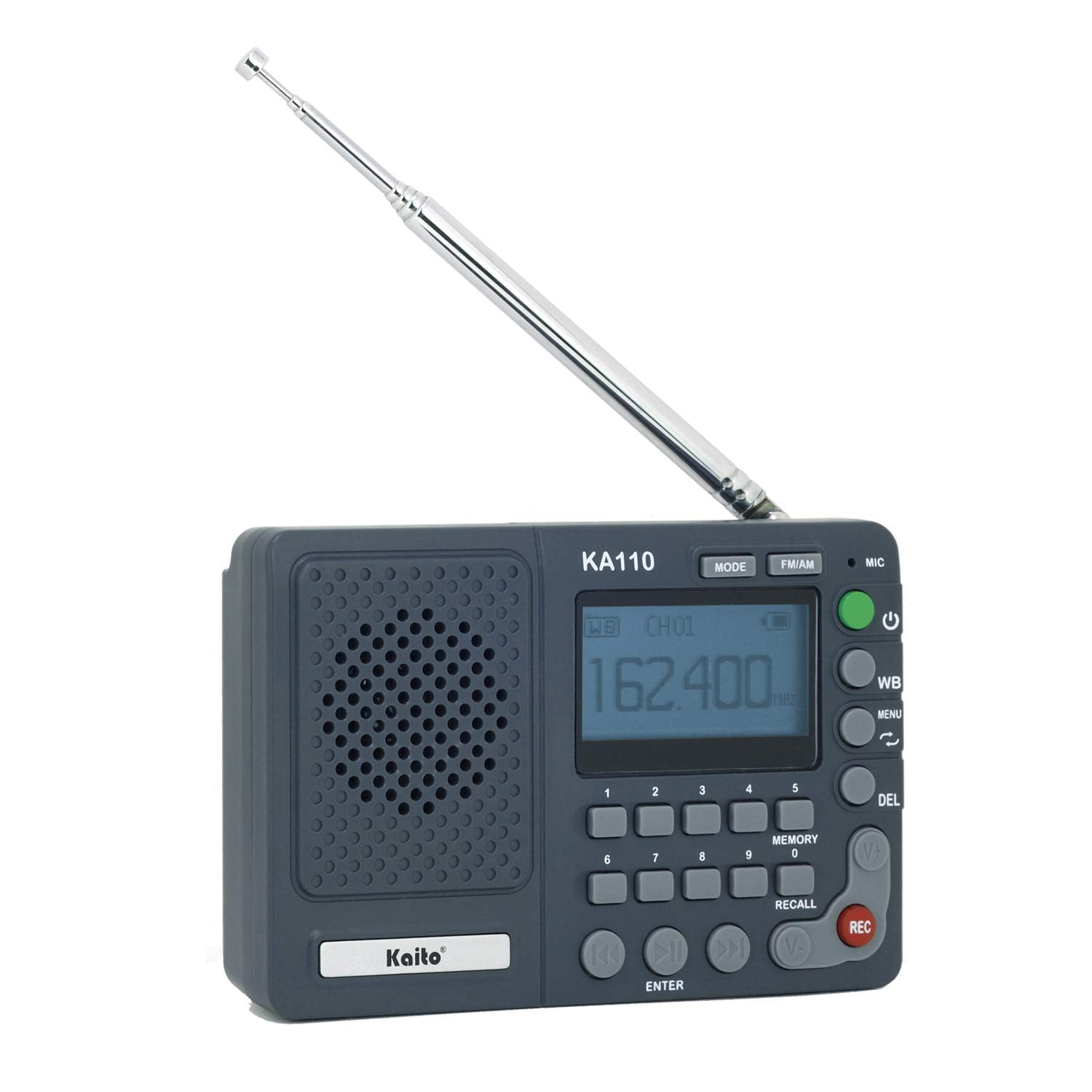 Kaito KA110 Compact Digital AM/FM NOAA Weather Radio and MP3 Player ...
