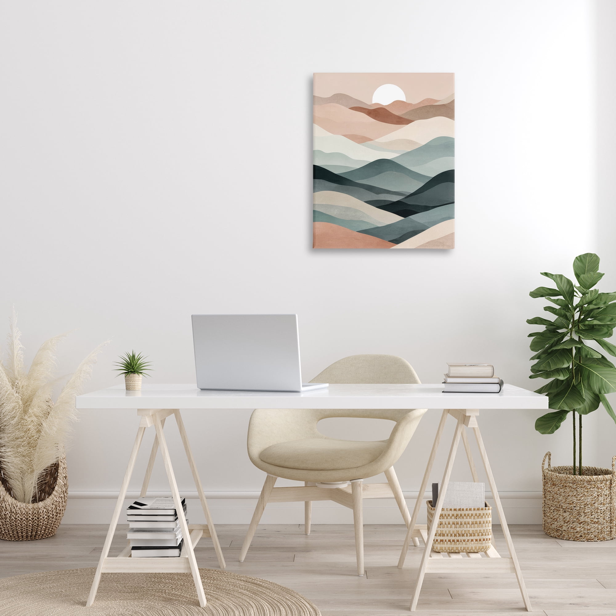 Stupell Industries Silent Dawn Landscape Landscape Painting Gallery Wrapped Canvas Art Print Wall Art, 24 x 30