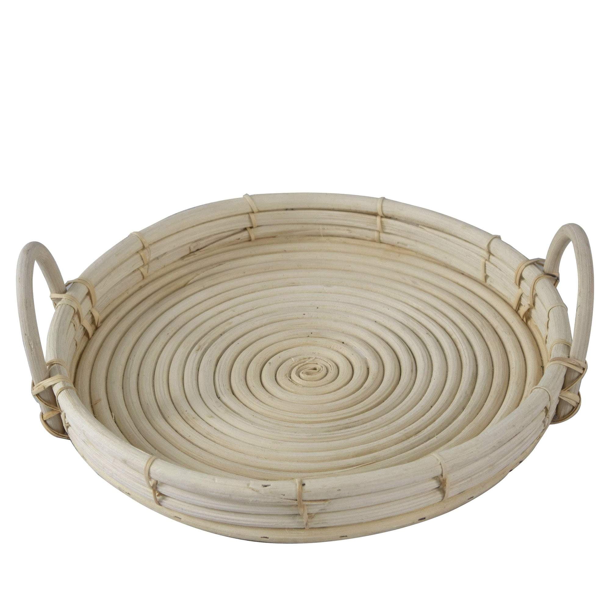Wicker Serving Trays and Coffee Trays with Handles Hand Woven