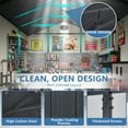 thumbnail image 3 of Bezseller 8*10 Outdoor Storage Tool Shed with Door and Floor, Plastic Outdoor Storage Shed with Steel Frame, Off-white, 3 of 10